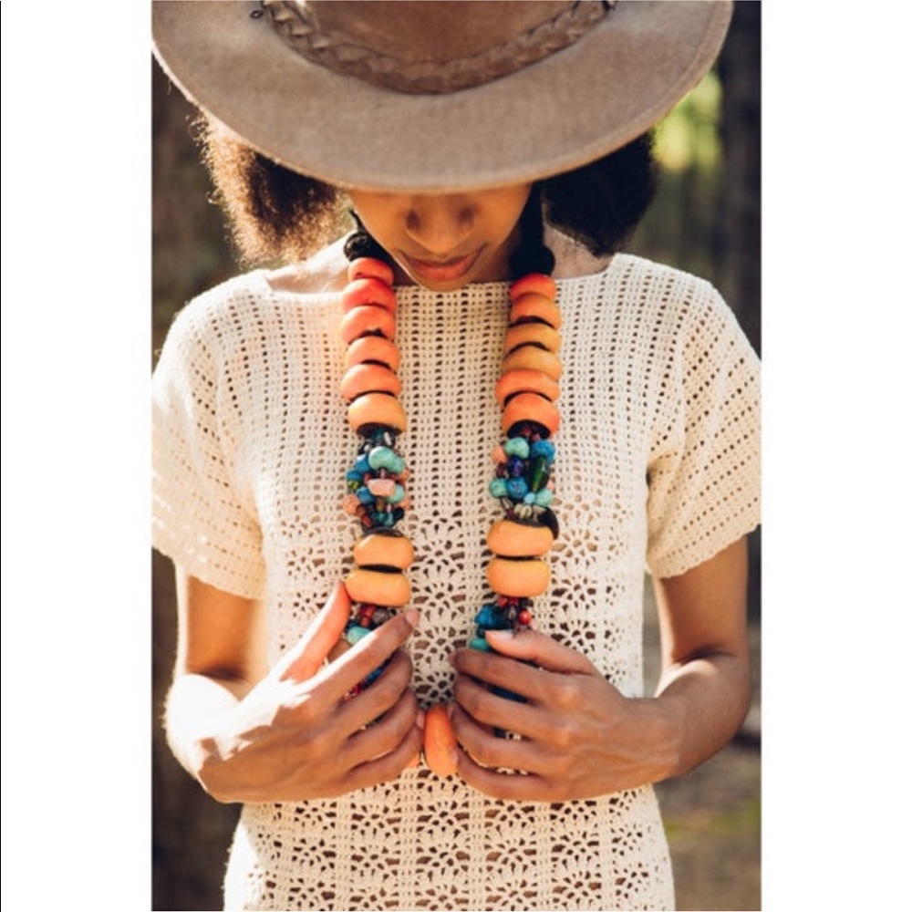 Ivory Crochet Boho Dress | Bohemian Dress